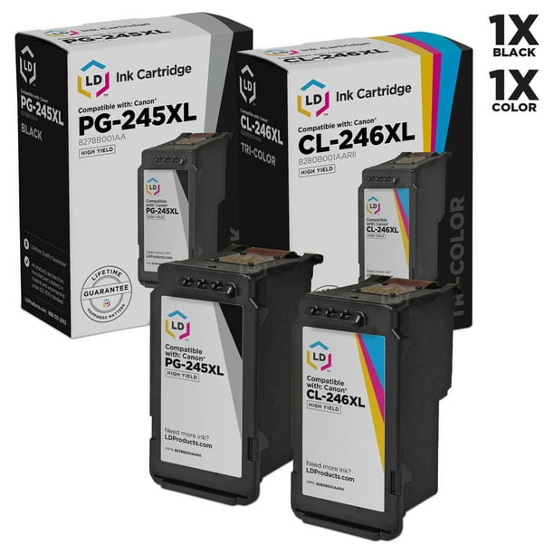 2PK Ink Cartridge CANON PG 245XL CL 246XL Black Color PIXMA IP2820 MG2420 MG2520